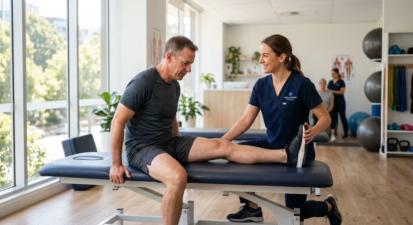 Physiotherapeut behandelt Patienten